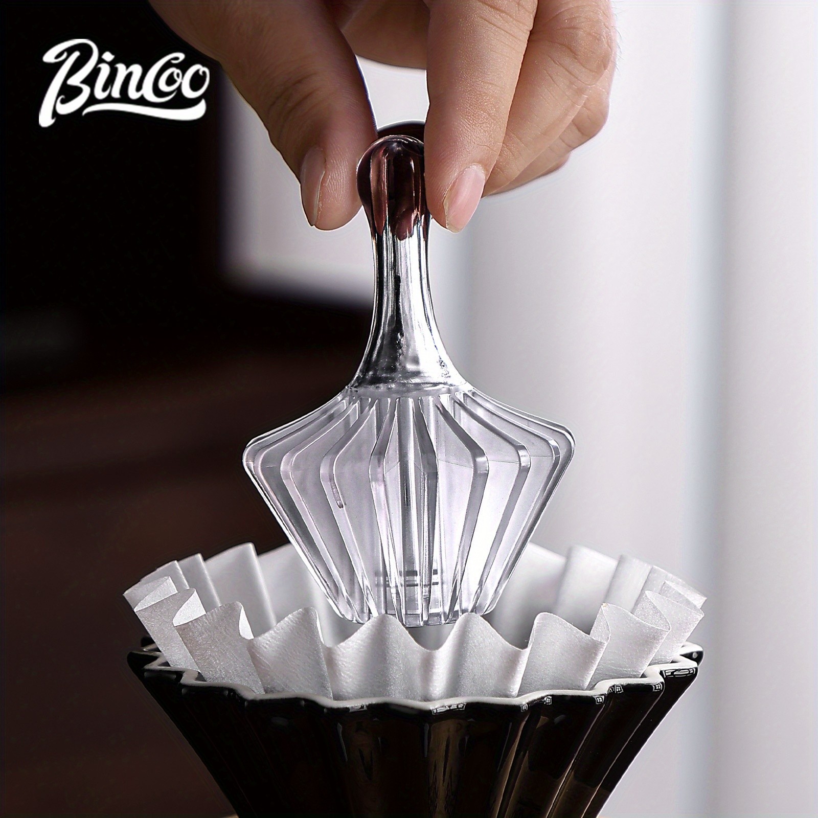 Bincoo Tritan Coffee Filter Press Tool  Heat-Resistant BPA-Free Pour-Over Accessory