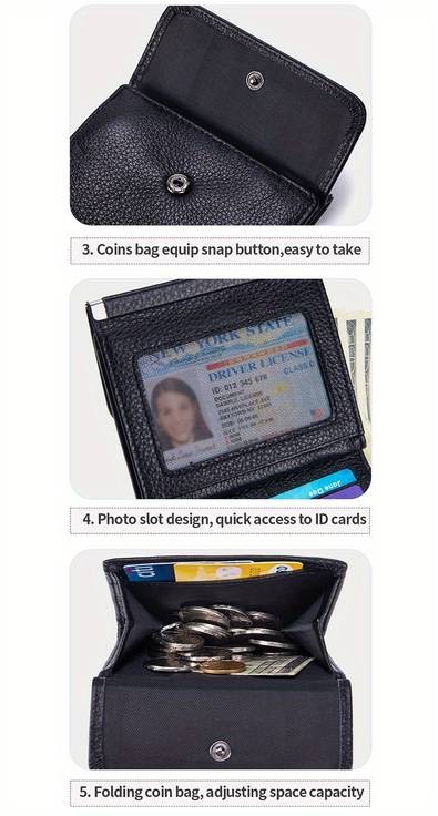 OBCREATOR Womens Genuine Leather Wallet Elegant Multi-Compartment Clutch with Magnetic Closure