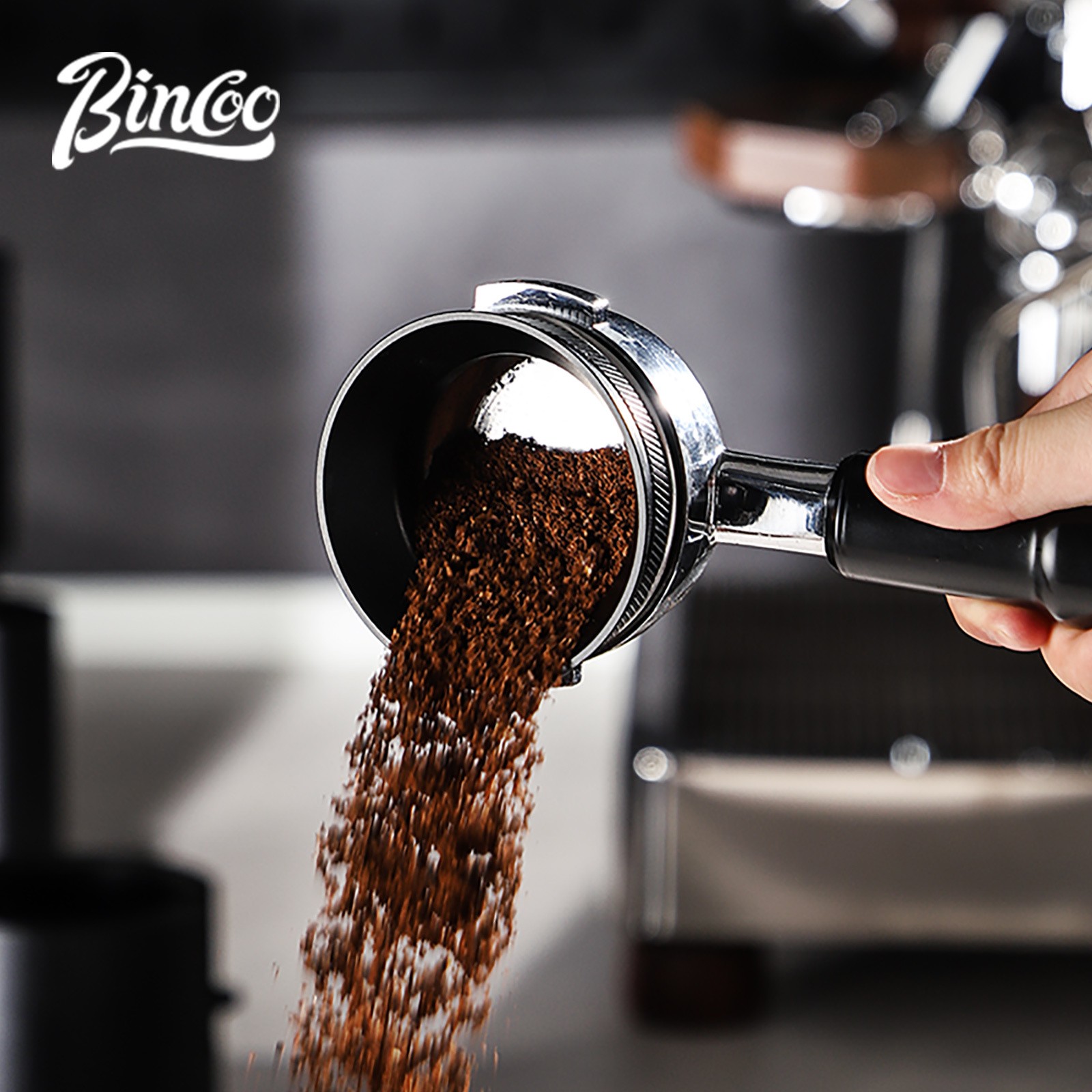 Bincoo Magnetic Anti-Static Dosing Ring  Wide-Mouth Metal Funnel for 51mm/58mm Portafilters