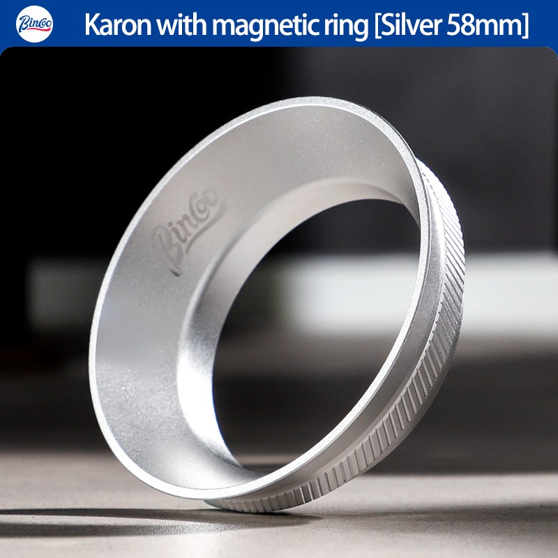 Bincoo Magnetic Anti-Static Dosing Ring  Wide-Mouth Metal Funnel for 51mm/58mm Portafilters