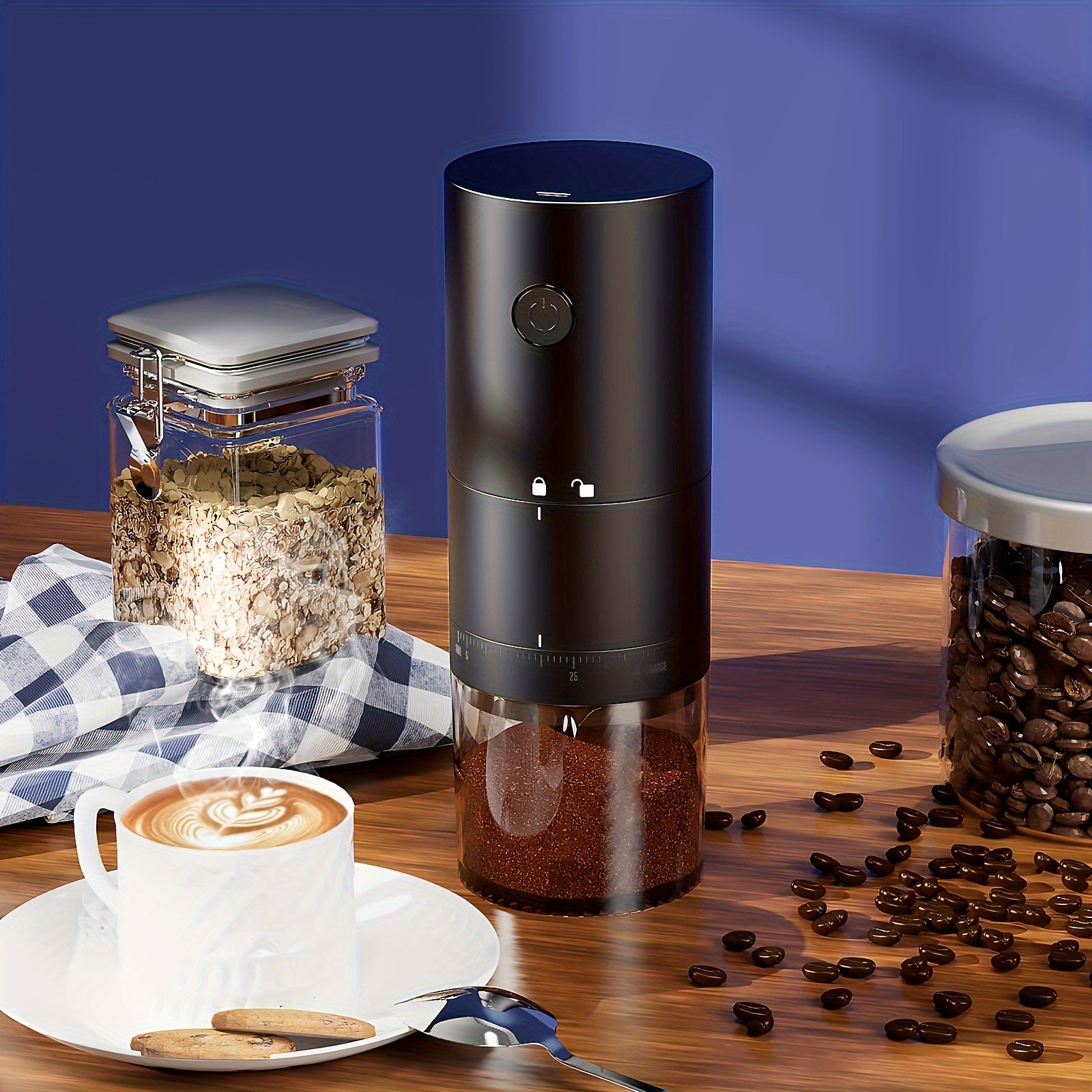 IAGREEA Precision Multi-Setting Coffee Grinder Quiet Electric Bean & Spice Processor (212 Cups)
