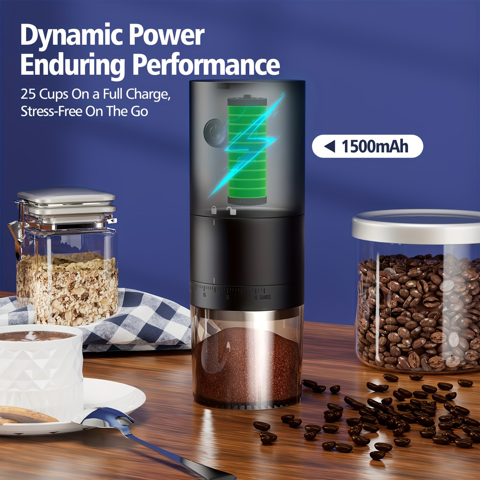 IAGREEA Precision Multi-Setting Coffee Grinder Quiet Electric Bean & Spice Processor (212 Cups)