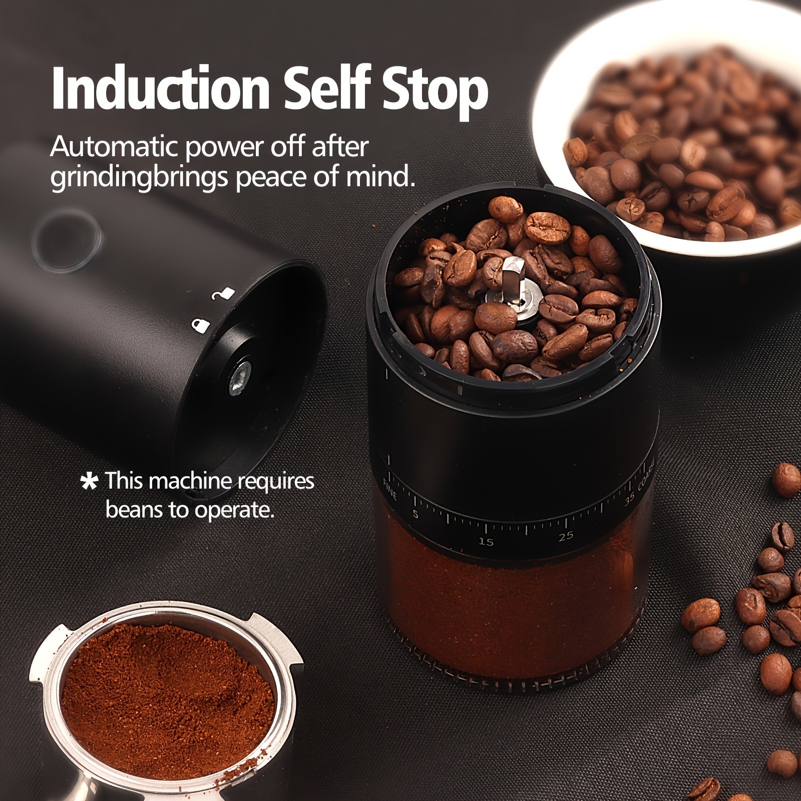 IAGREEA Precision Multi-Setting Coffee Grinder Quiet Electric Bean & Spice Processor (212 Cups)