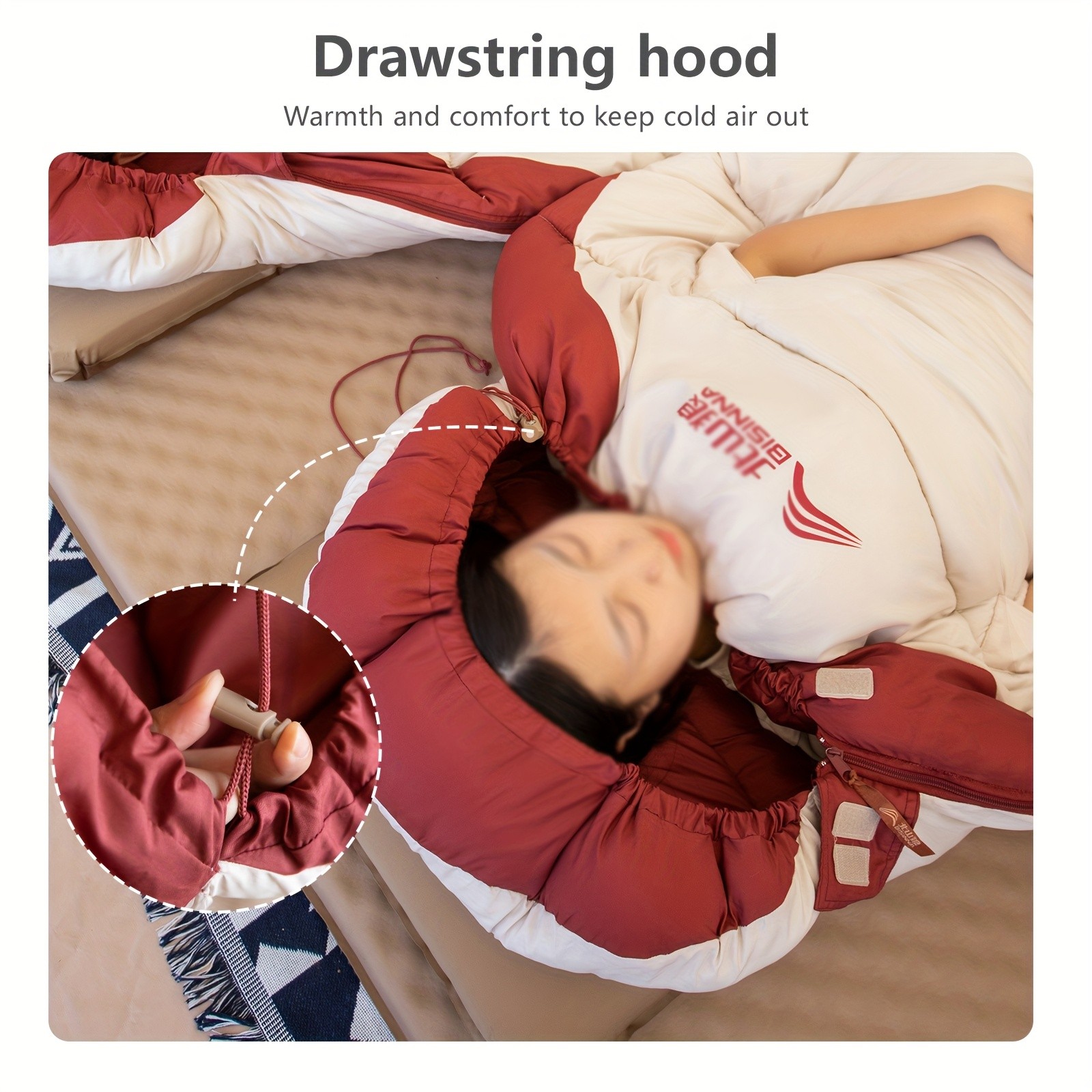 BISINNA AutumnWinter Camping Sleeping Bag  Thickened Portable Outdoor Travel Bag