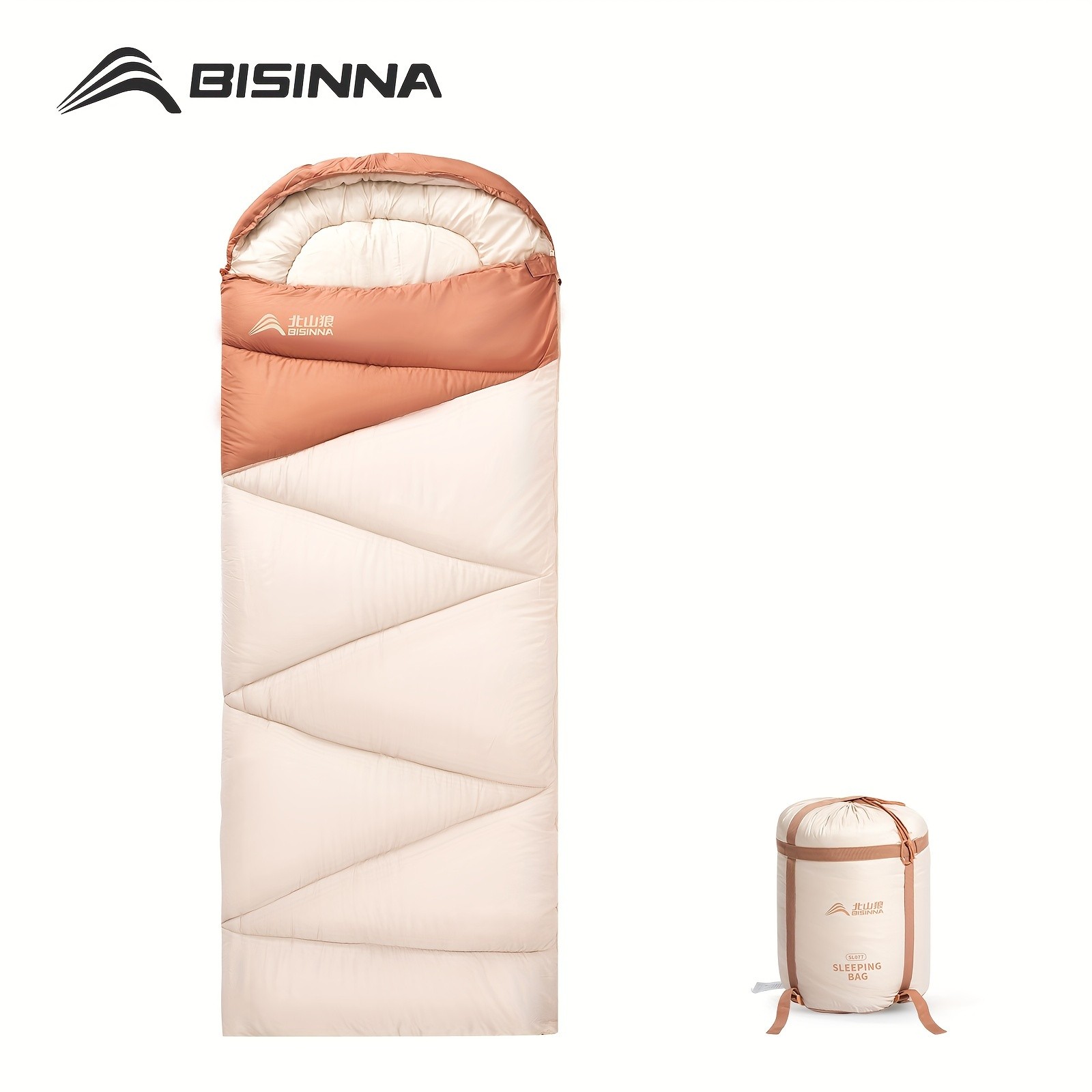 BISINNA Cold-Weather Half Sleeping Bag  Thickened Portable Winter Outdoor Bag