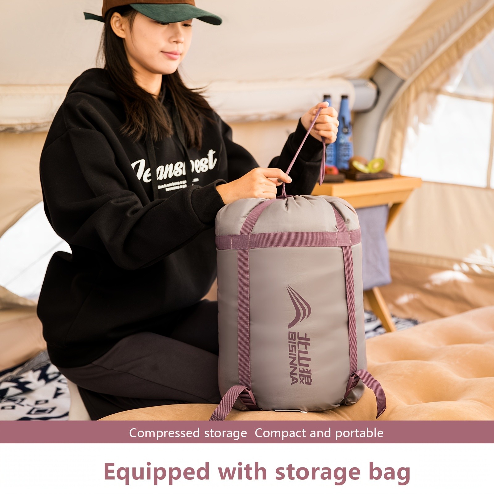 BISINNA Dream Lightweight Sleeping Bag Portable Rectangular Outdoor Camp Bag