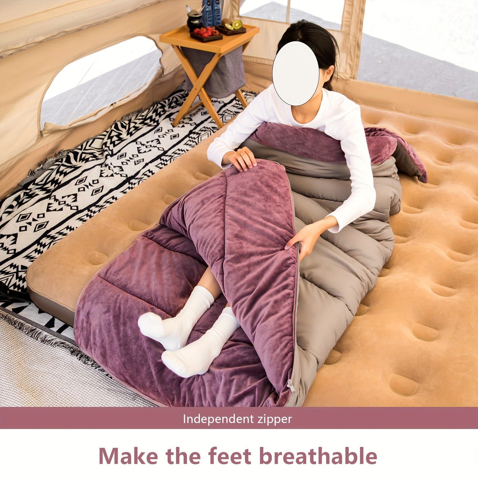 BISINNA Dream Lightweight Sleeping Bag Portable Rectangular Outdoor Camp Bag