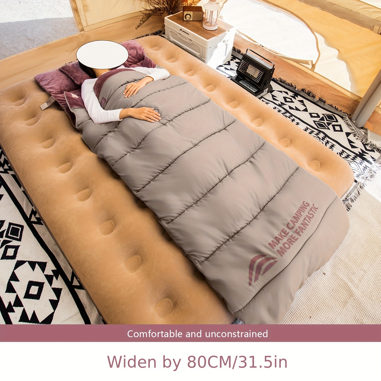 BISINNA Dream Lightweight Sleeping Bag Portable Rectangular Outdoor Camp Bag