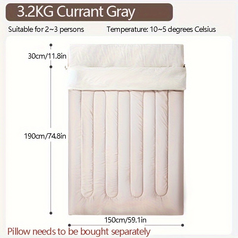 BISINNA XXL Double Sleeping Bag  Thickened All-Season Warm 2-Person Camping Bag