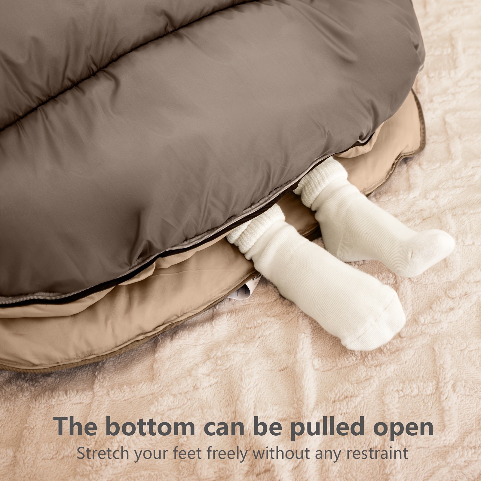 BISINNA 4-Season Portable Sleeping Bag Lightweight Polyester Outdoor Camping Bag