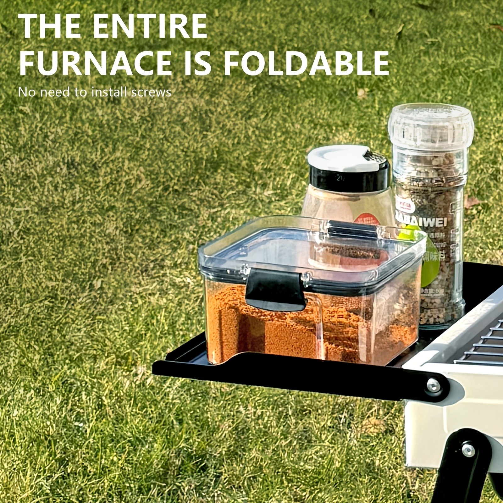 BISINNA Portable Charcoal BBQ Grill Foldable Tabletop Outdoor Camping Barbecue