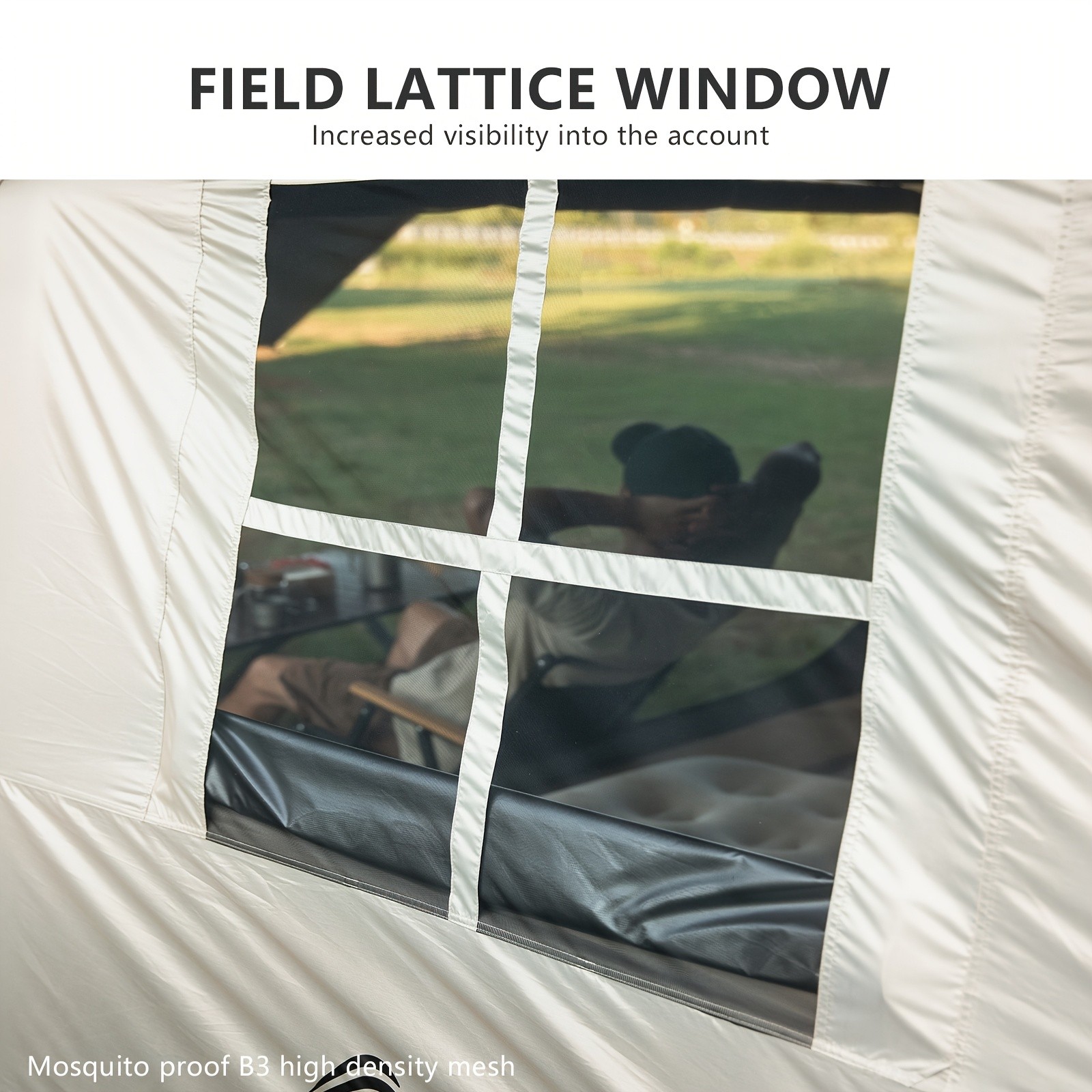 BISINNA Quick-Open Roof Canopy Tent  2-in-1 Sunproof Outdoor Camping Shelter