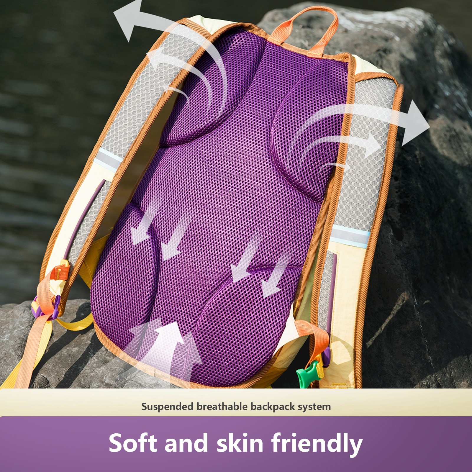 BISINNA Ultralight Hiking Backpack  Compact 8-inch Trekking Daypack (Multi-Color)