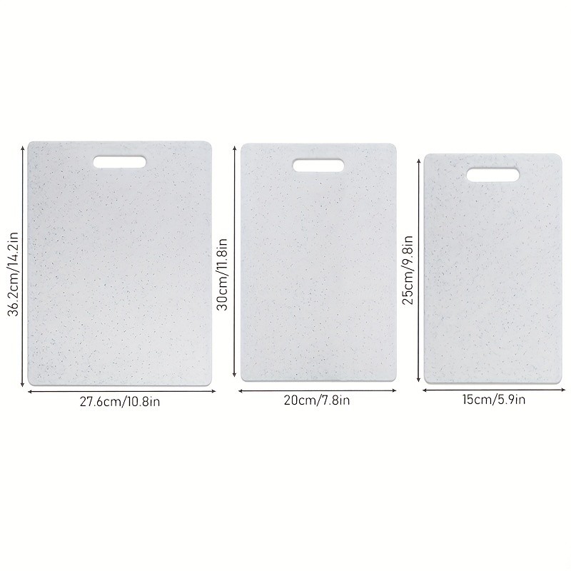 WIEZ 3pcs Home Cutting Board Set  Marble Pattern Chopping Boards for Everyday Kitchen Use