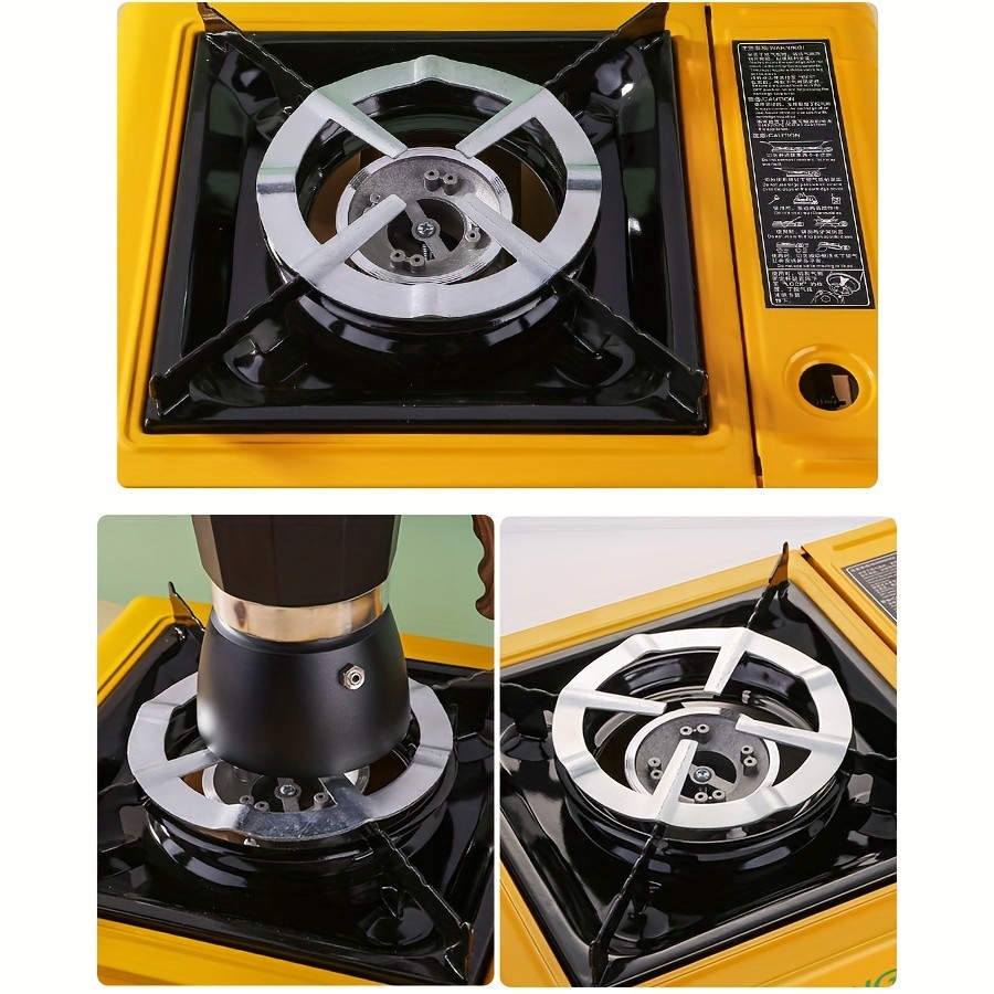 WIEZ Iron & Stainless Steel Gas Stove Reducer  Stable Wok Stand and Burner Plate for Secure Cooking Control