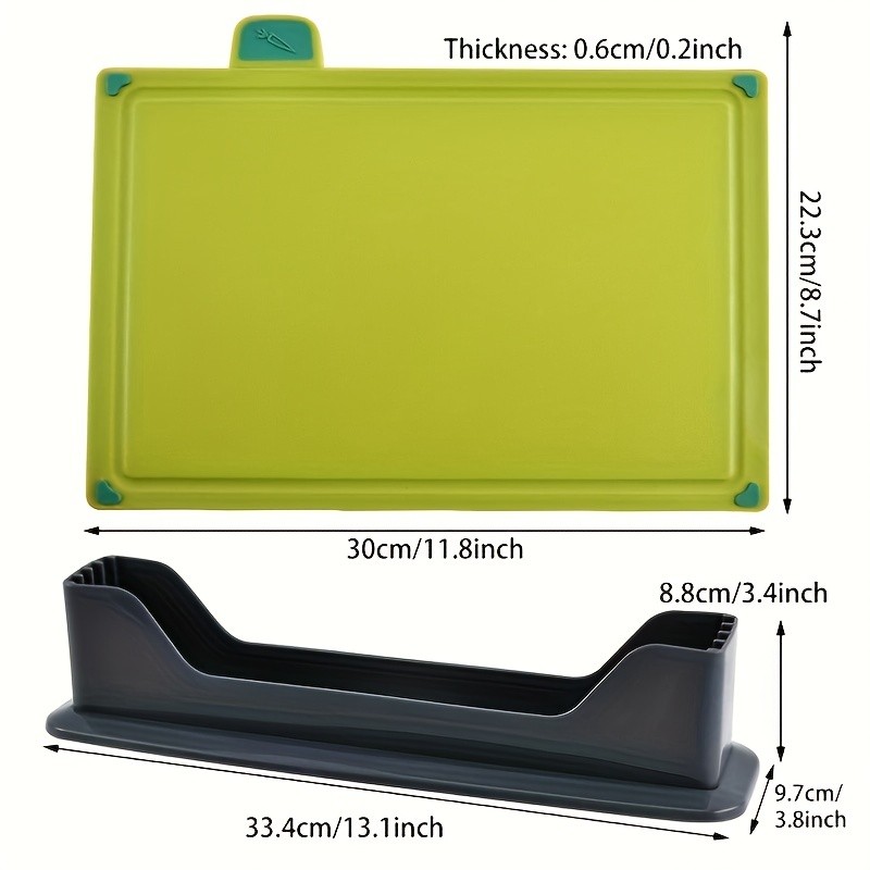 WIEZ 4-Piece Fruit & Vegetable Cutting Board Set Durable Multi-Size Boards for Everyday Kitchen Prep