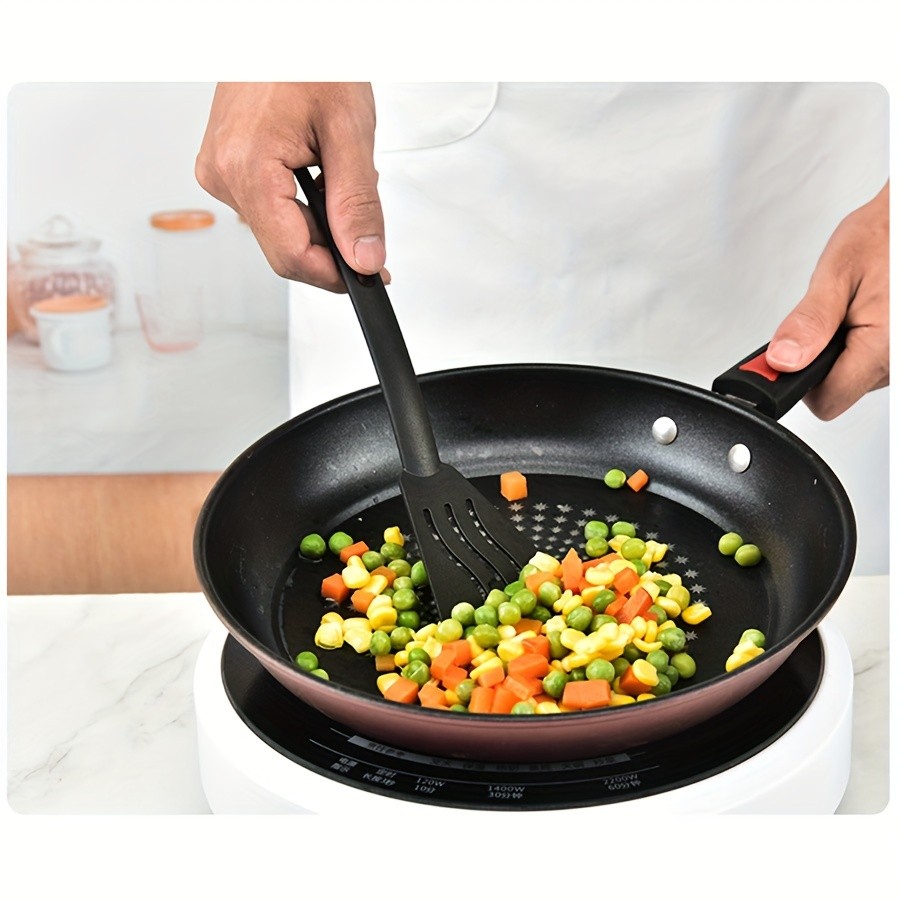 WIEZ 3-Piece Nylon Kitchen Utensil Set  Non-Stick Friendly Spoons, Spatula & Fork for Home, Travel & Camping