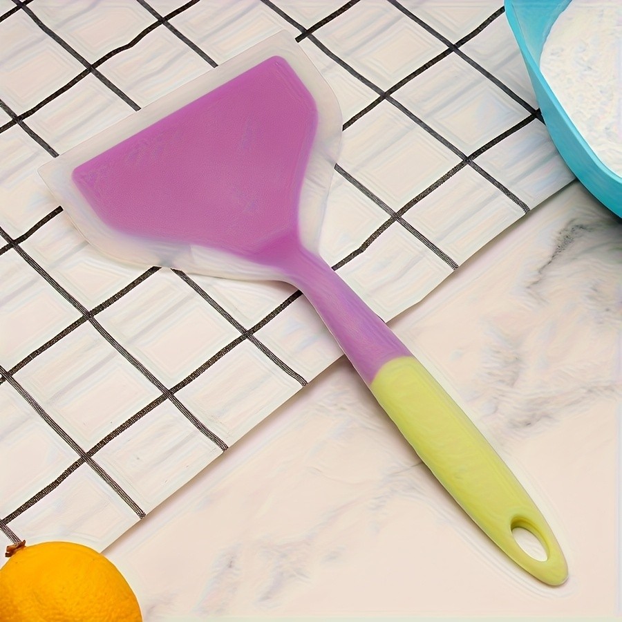 WIEZ Wide-Head Silicone Cooking Spatula  Non-Stick Heat-Resistant Tool for Pancakes, Pizza, Steaks & Daily Cooking