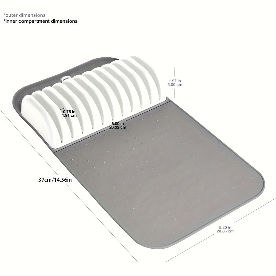 WIEZ Premium Cutting Tool Storage Mat  Soft-Grip Plastic & Silicone Organizer for Medium & Large Tools