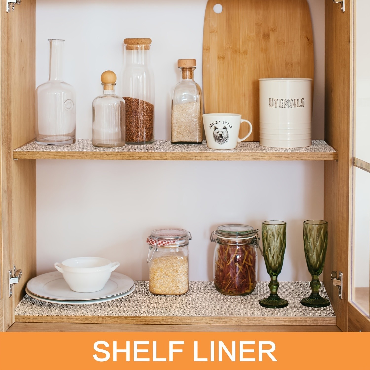 WIEZ Heavy-Duty EVA Non-Stick Drawer Liner Roll  Cut-to-Fit Scratchproof Shelf & Cabinet Protector