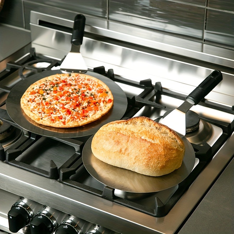 WIEZ Stainless Steel Pizza Spatula 30.5cm Non-Stick Cake Lifter with Anti-Scald Handle for Professional Baking