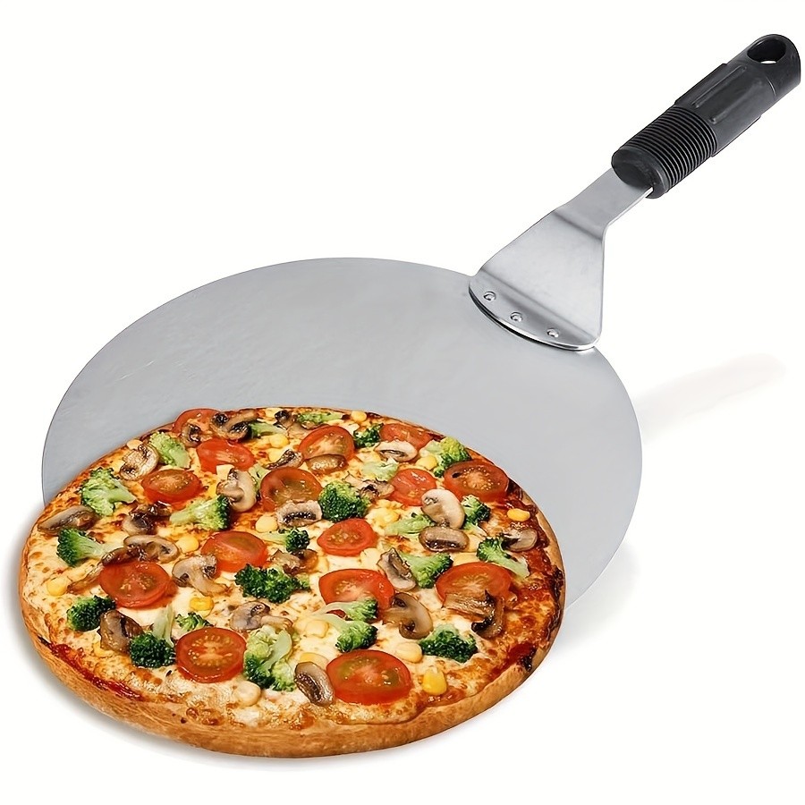 WIEZ Stainless Steel Pizza Spatula 30.5cm Non-Stick Cake Lifter with Anti-Scald Handle for Professional Baking