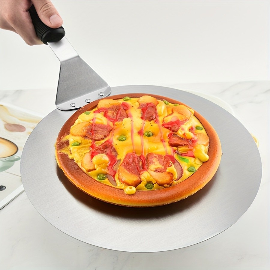WIEZ Stainless Steel Pizza Spatula 30.5cm Non-Stick Cake Lifter with Anti-Scald Handle for Professional Baking