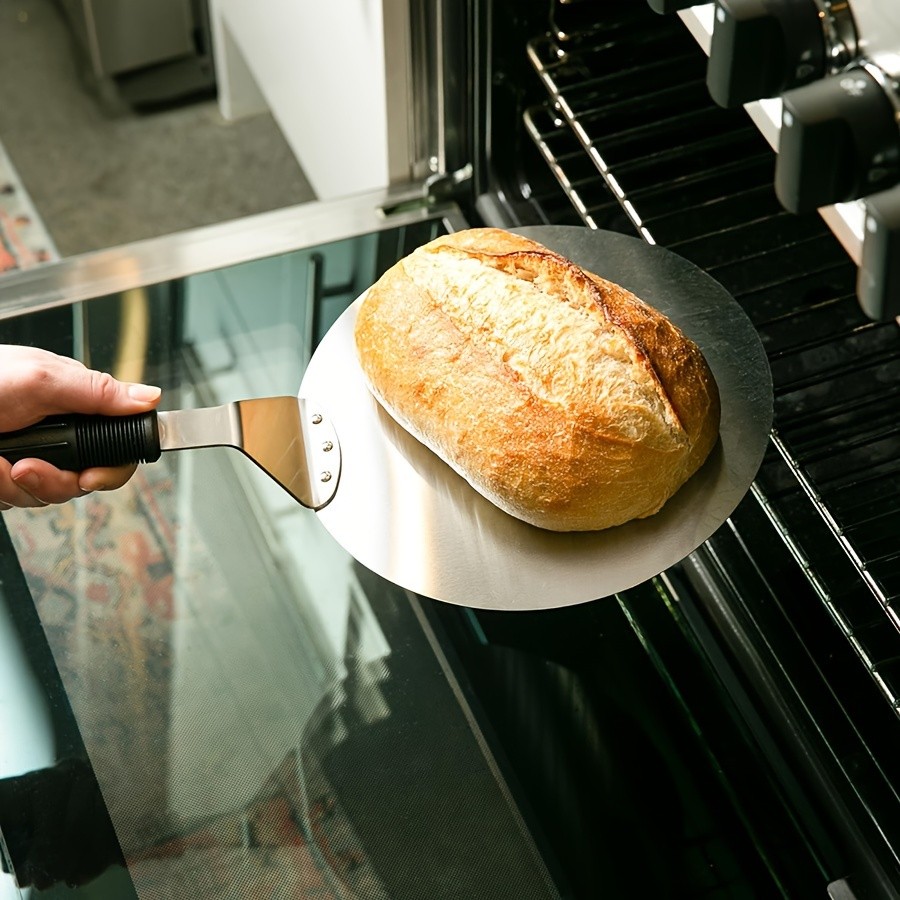 WIEZ Stainless Steel Pizza Spatula 30.5cm Non-Stick Cake Lifter with Anti-Scald Handle for Professional Baking
