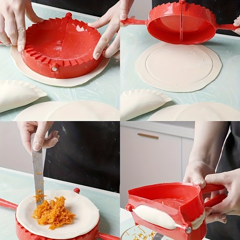 WIEZ Plastic Dumpling & Tortilla Press Durable Round Mold for Easy Dough Shaping & Holiday Baking
