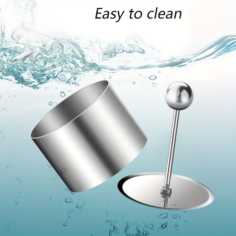 WIEZ Stainless Steel Food Display Mold  Round Plate Press with Lid for Creative & Decorative Food Presentation