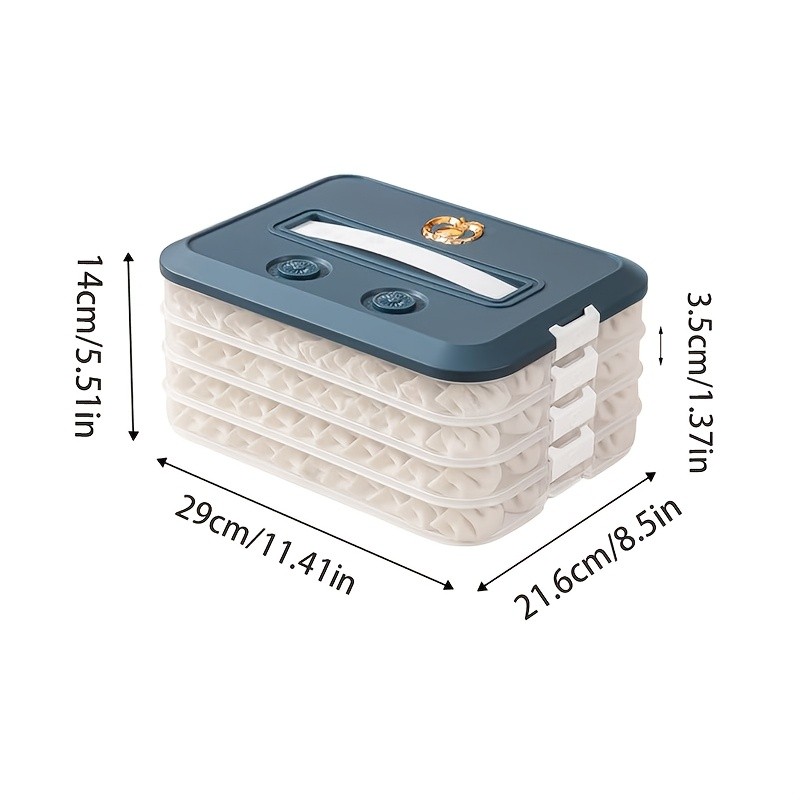 WIEZ 4-Piece Stackable Food Storage Container Set  Airtight Freezer-Safe Organisers with 4-Layer Design