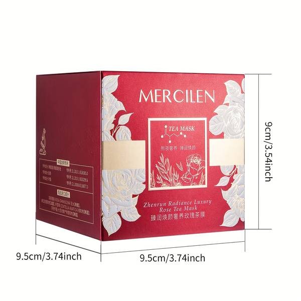 MERCILEN Rose Tea Facial Mask  Moisturizing, Firming & Gentle Skincare
