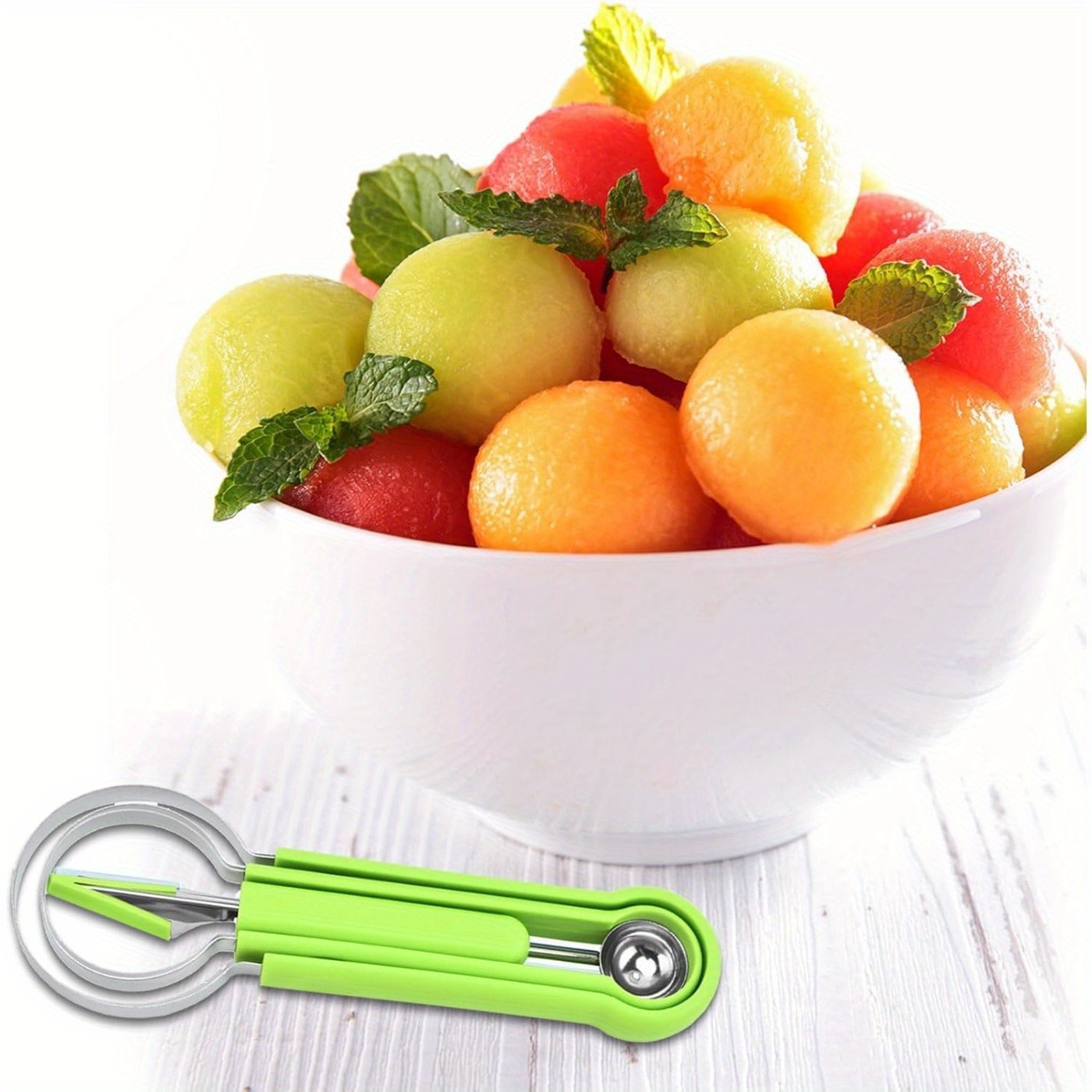 WIEZ 11-Piece Stainless Steel Fruit Carving & Watermelon Tool Set  Multi-Function Scoops, Knives & DIY Fruit Prep Tools
