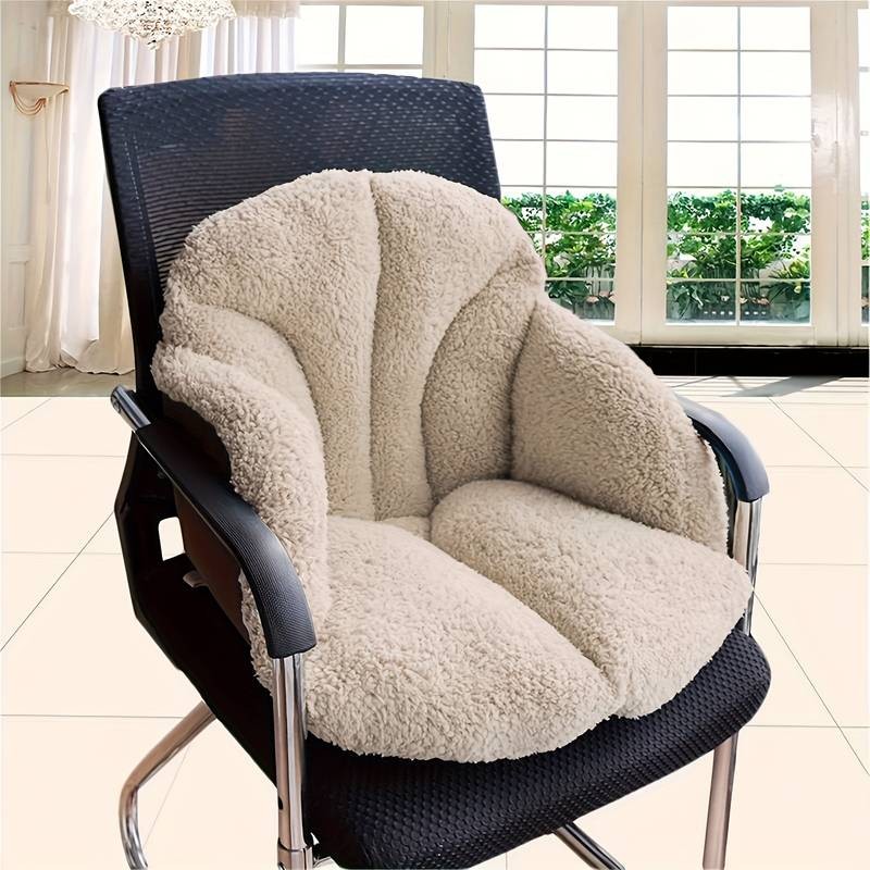 NLDD Winter Plush Chair Cushion Warm, Soft & Ergonomic Seating Support