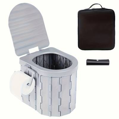 NLDD Portable Camping Toilet with Deodorant  Lightweight, Foldable & Travel-Ready