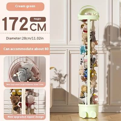 NLDD High Zipper Storage Organizer Heavy-Duty Transparent Display Box