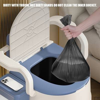 PMMJ Portable Bedside Commode Toilet  Stable, Comfortable & Easy-Clean