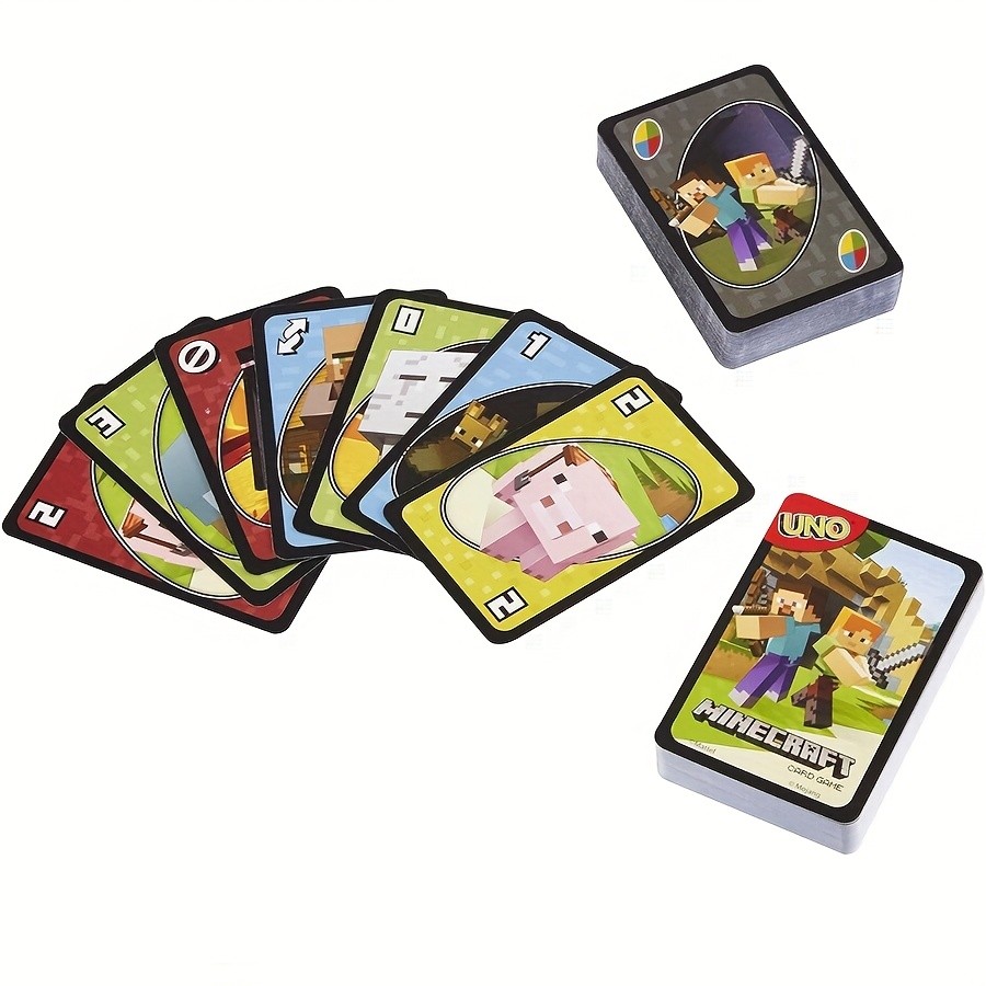UNO Minecraft Edition 112-Piece Card Set with Creeper & Zombie Artwork