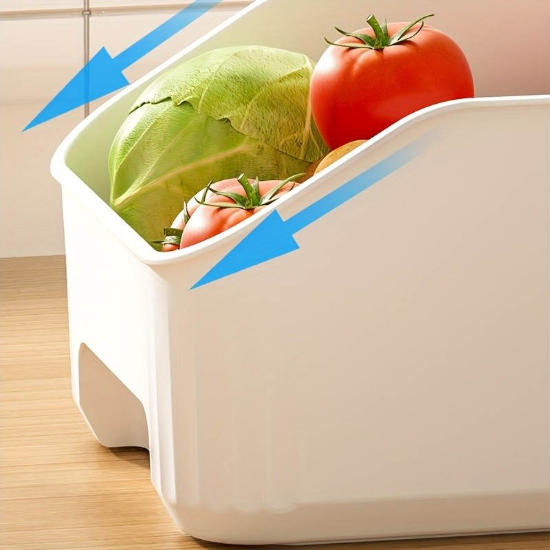 WIEZ 2-Piece Multi-Functional Plastic Storage Box Set  Curved Organiser Baskets for Cleaning Products & Household Essentials