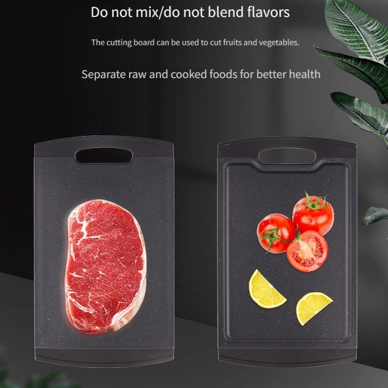 WIEZ Double-Sided PP Cutting Board  Durable Juice-Groove Design for Defrosting, Chopping & Daily Kitchen Prep