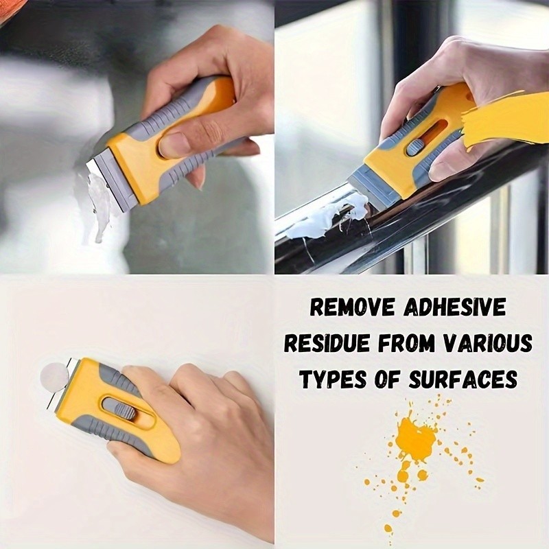 LDQ Ceramic Hob & Glass Scraper Heavy-Duty Cleaner with 5 Stainless Steel Blades for Induction & Ceramic Cooktops