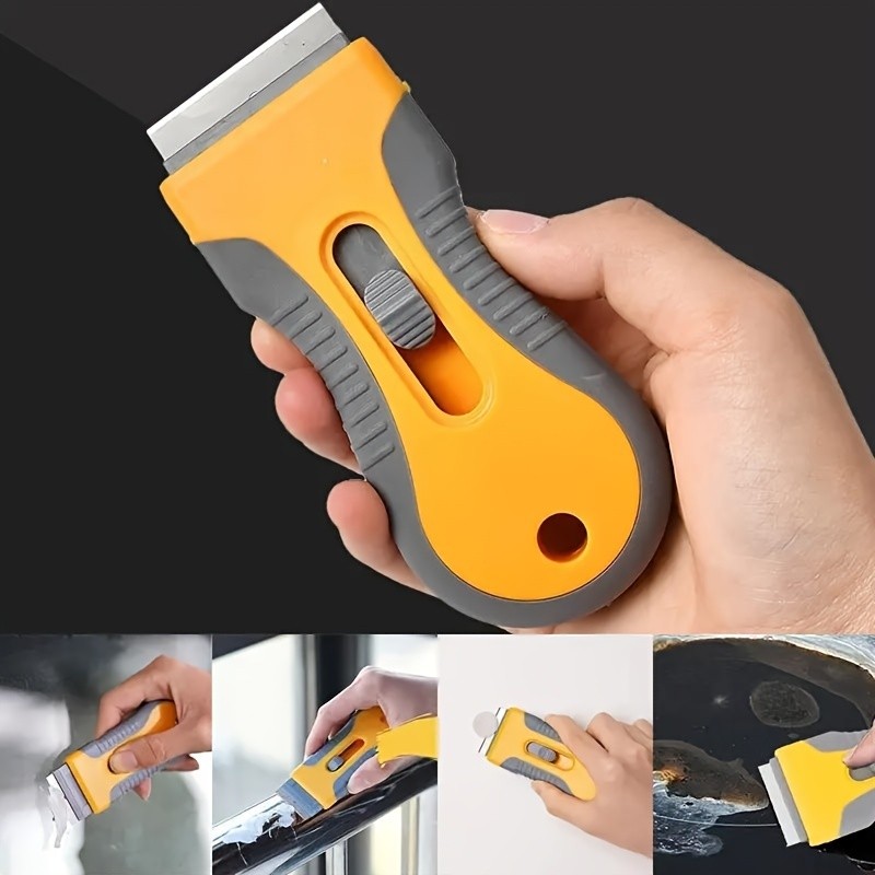 LDQ Ceramic Hob & Glass Scraper Heavy-Duty Cleaner with 5 Stainless Steel Blades for Induction & Ceramic Cooktops