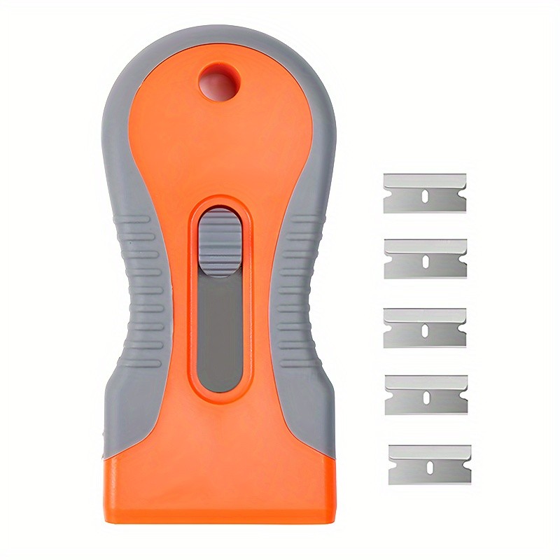 LDQ Ceramic Hob & Glass Scraper Heavy-Duty Cleaner with 5 Stainless Steel Blades for Induction & Ceramic Cooktops