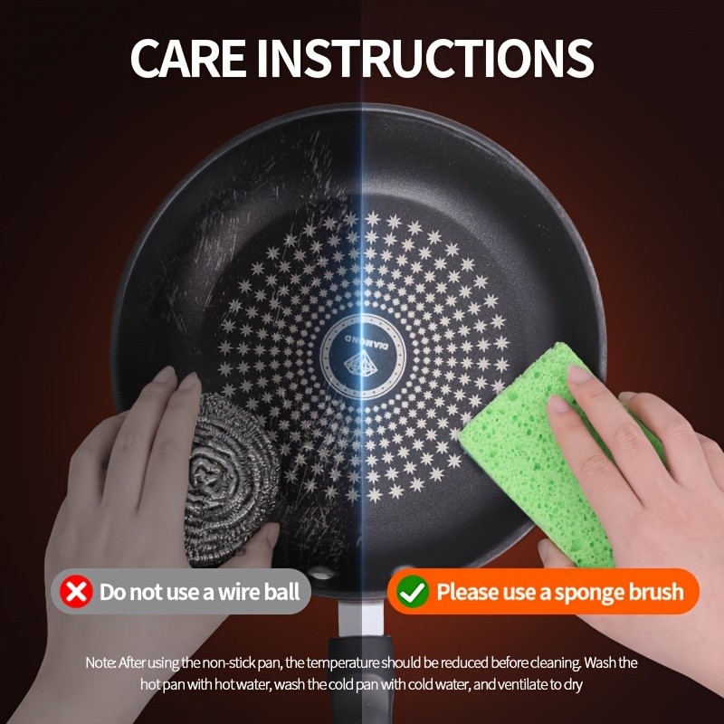 LDQ Cast Iron Nonstick Skillet  Lightweight Smokeless Fry Pan for Steak, Pancakes & Everyday Breakfast Cooking