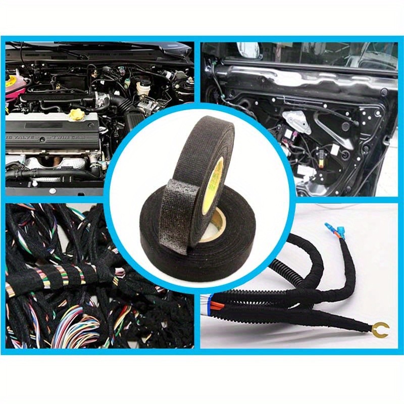 LDQ Heat-Resistant Electrical Tape Durable Adhesive Cloth for Cable Management, Wiring Harnesses & Loom Organization