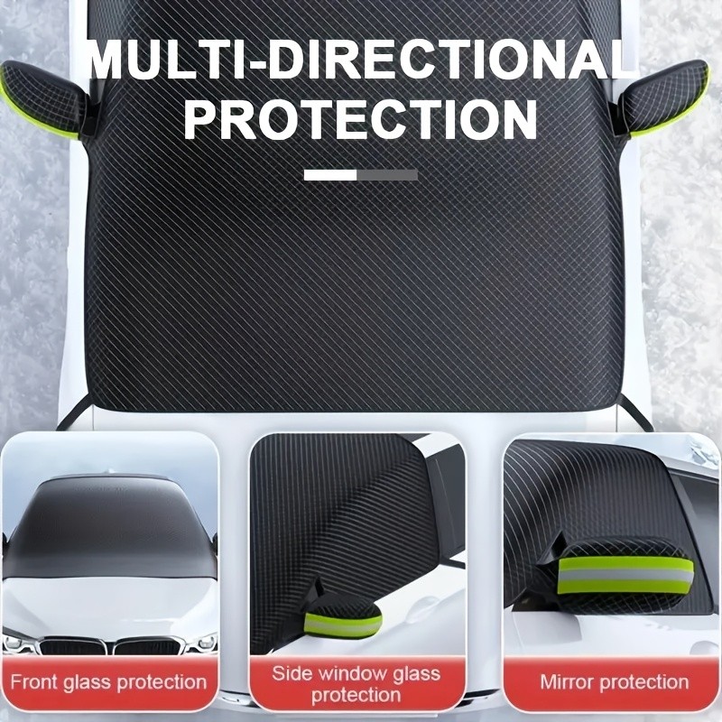 LDQ Magnetic Anti-Frost & Snow Cover Reflective, Scratch-Resistant Winter Windshield Protector for SUVs, MPVs & Mid-Sized Cars