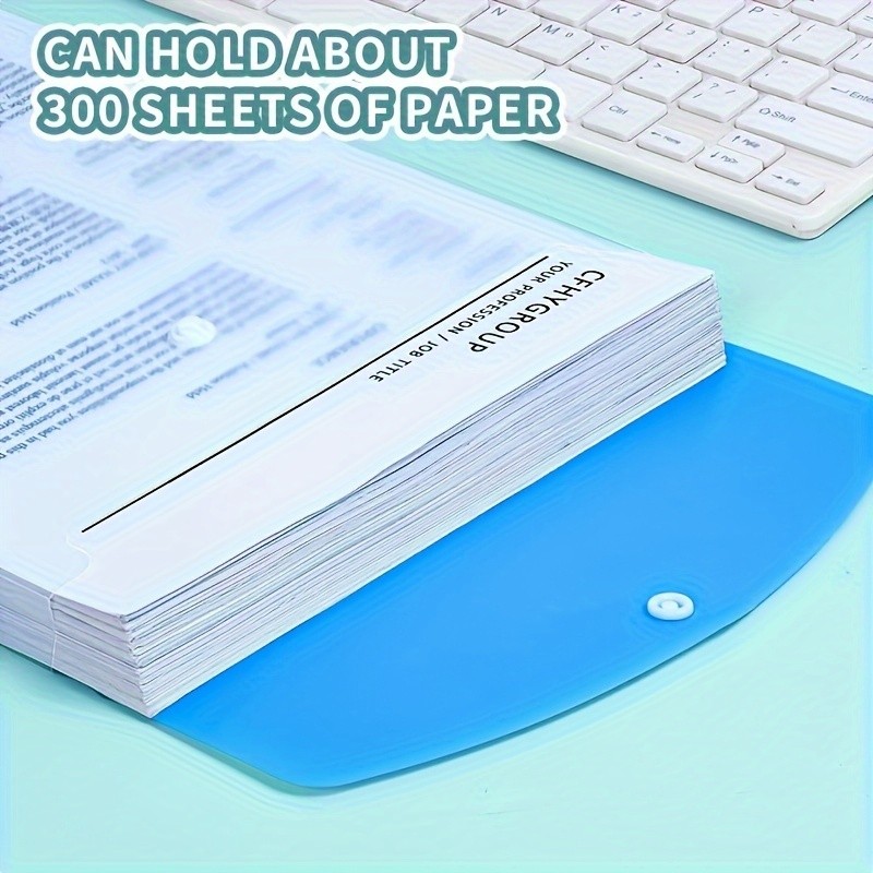 LDQ 12-Pack A4 Expanding File Folders Heavy-Duty PP Document Organizers with Push-Button Lock & 11-Ring Binder Pockets