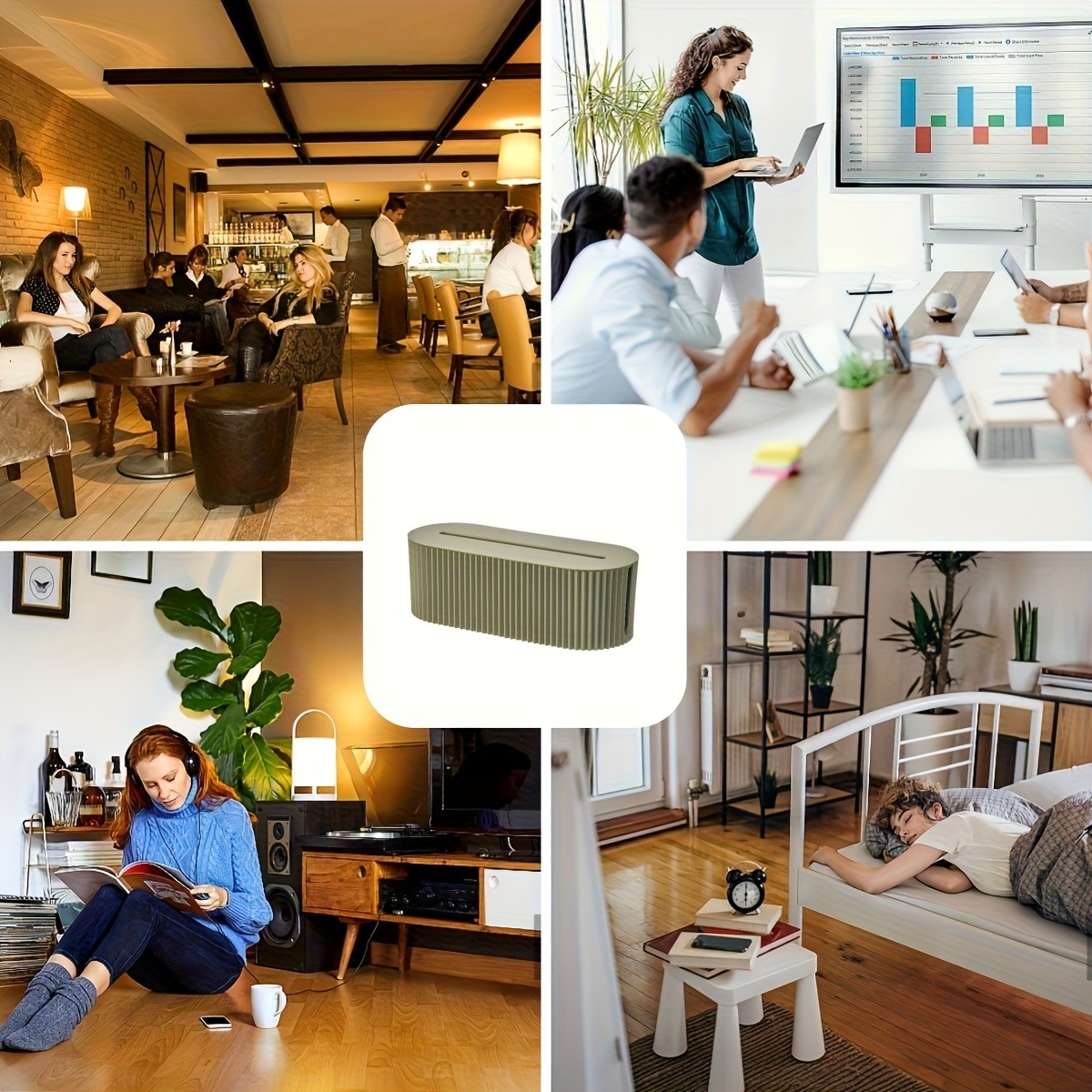 LDQ Cord Organizer Box with Lid Scratch-Resistant Cable Management System for Desks, TV Units & Home Offices