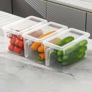 Awaoko 3pcs Extra Large Refrigerator Storage Boxes with Lids  Heavy-Duty, Stackable & Transparent