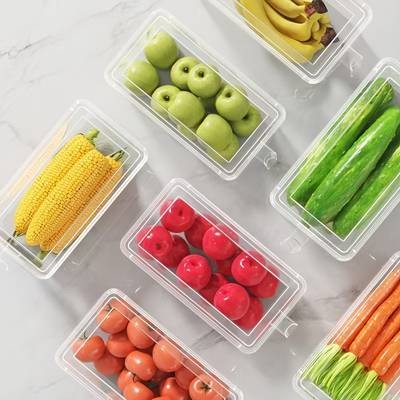 Awaoko 3pcs Large Refrigerator Storage Containers with Handles Durable Stackable Fridge & Pantry Bins